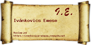 Ivánkovics Emese névjegykártya
