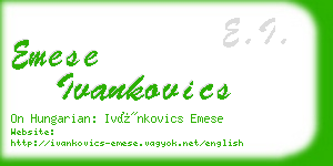 emese ivankovics business card